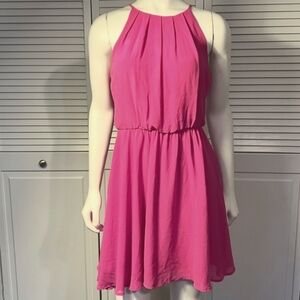 Elegant Pink Sleeveless Dress
